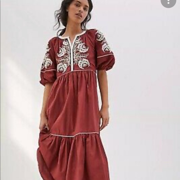 Anthropologie Dresses & Skirts - Anthropologie Gretel  Embroidered Maxi Dress